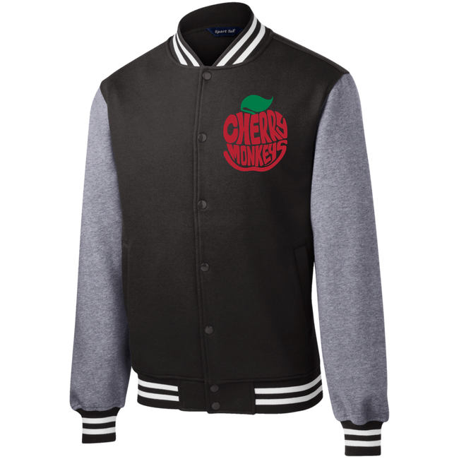 Cherry Monkeys Fleece Letterman Jacket