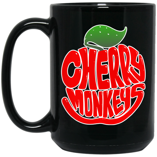 Cherry Monkeys Black Coffee Mugs